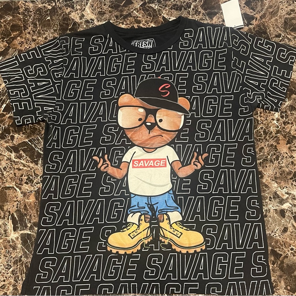Fresh Black Short Sleeve Tee with Urban Graphic